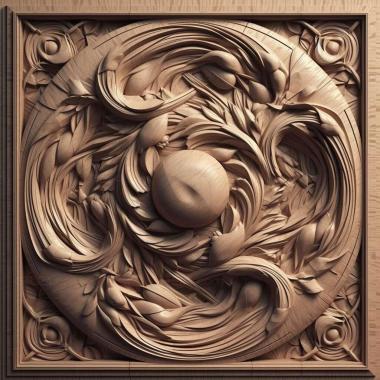 Patterns and decorations stl illusion 1 3d model